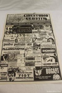 Cartel del Cinestudio Griffith de 1980. Charo Regueira.