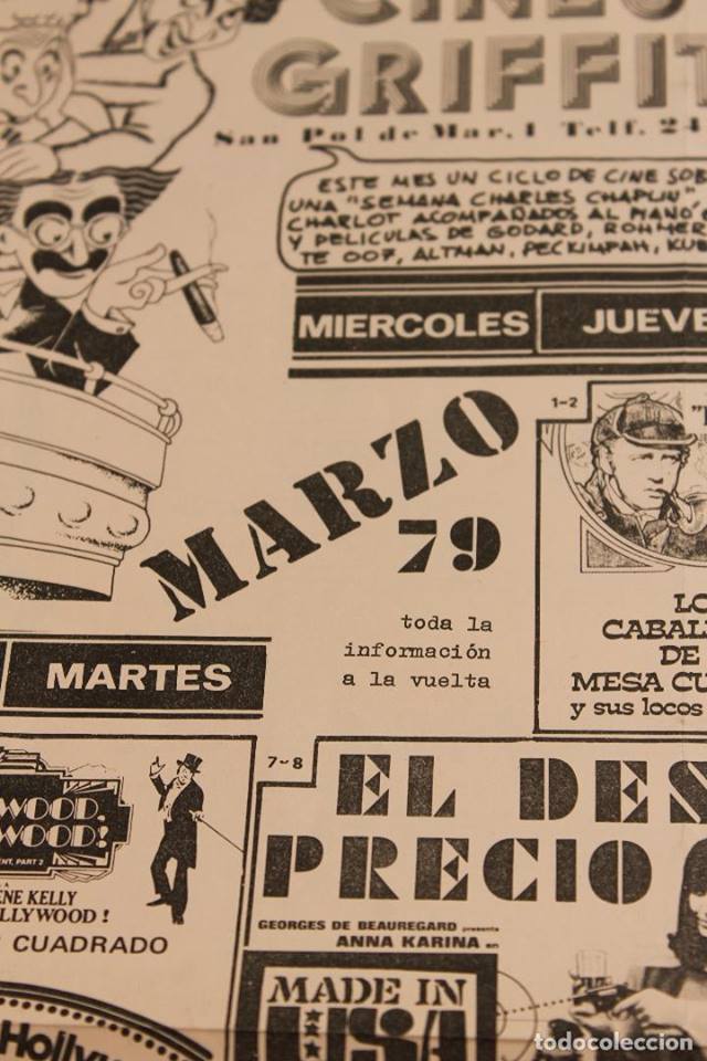 Cartel del Cinestudio Griffith de 1979. Charo Regueira.