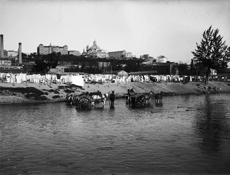Excavadores de arena en el río Manzanares. Otto Wünderlich. 1920 - 1936.