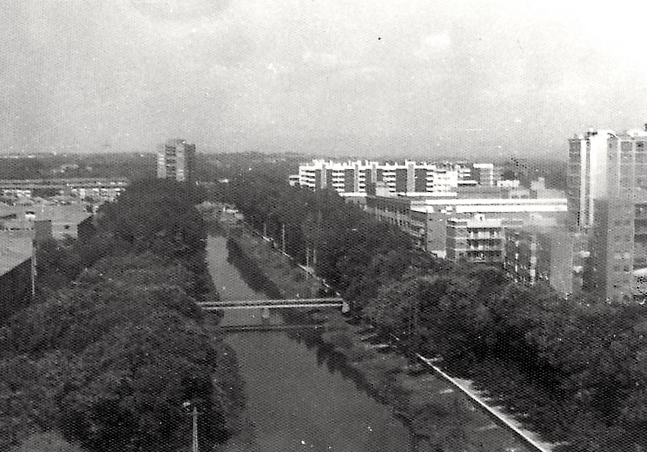 Río Manzanares desde el teleférico. 1970.