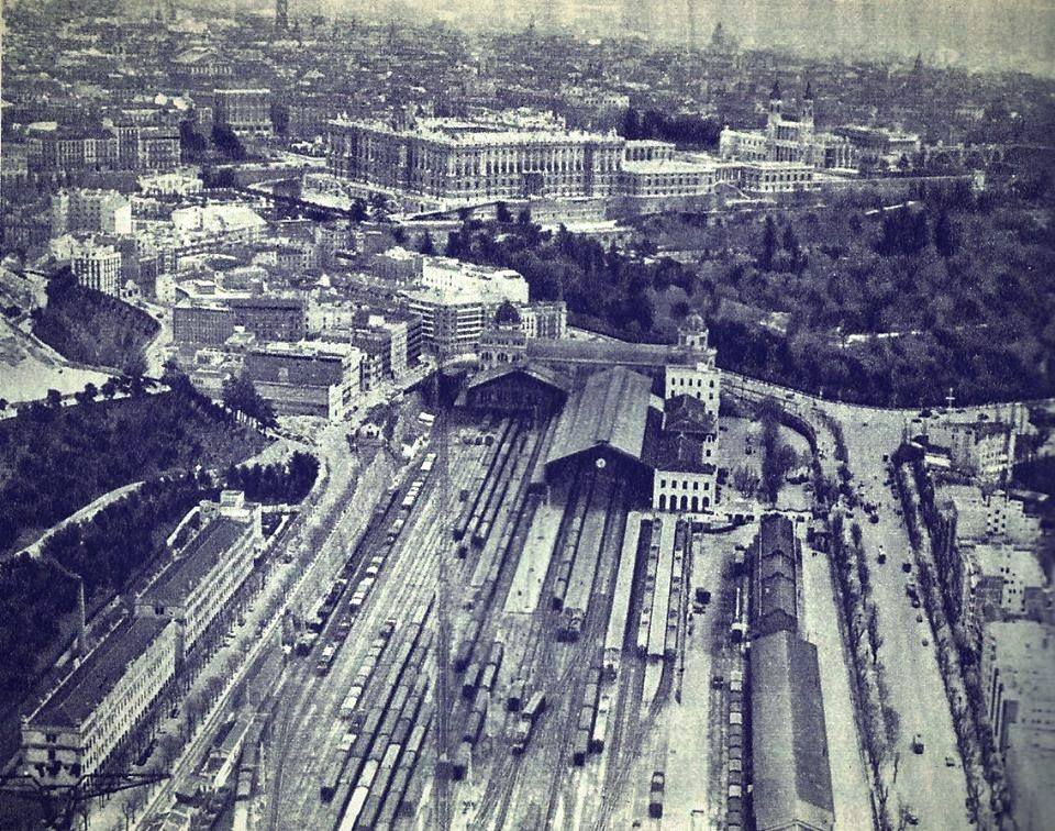 Estación del Norte vista desde el aire. 1959.